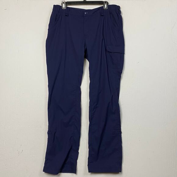 Duluth Trading Co. Navy Blue Nylon Stretch Cargo Pants Size 14 - Picture 1 of 10